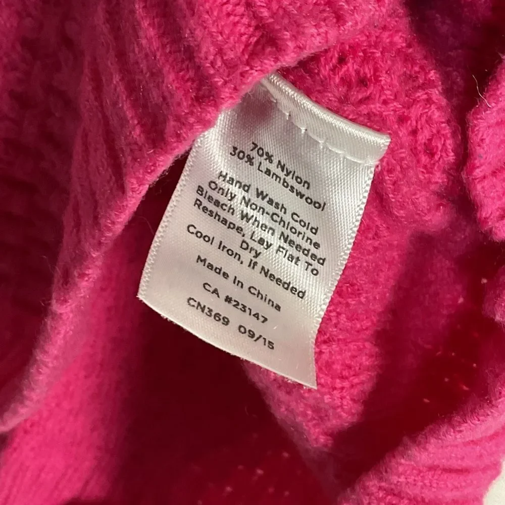 Talbots Lambswool Blend Pink Knit Sweater Size M